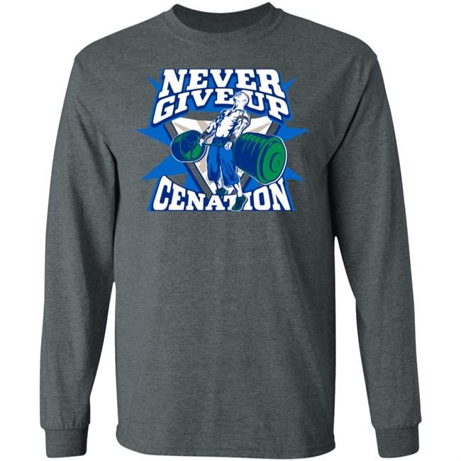 John Cena Never Give Up Authentic T Shirt John Cena Never Give Up Authentic T Shirt