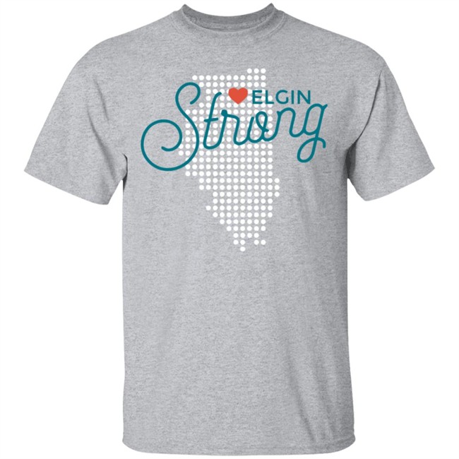 We Are Elgin Strong Shirt 'Elgin Strong' T-shirt sale launched by Symonds-Madison Funeral Home