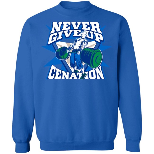 John Cena Never Give Up Authentic T Shirt John Cena Never Give Up Authentic T Shirt
