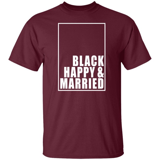 Black Happy And Married T Shirt Black Happy And Married T Shirt