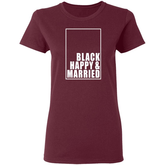 Black Happy And Married T Shirt Black Happy And Married T Shirt