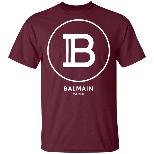 Lilac Balmain Paris Shirt Lilac T-shirt with white Balmain Paris logo Pink Shirt Lilac Balmain Paris Shirt Lilac T-shirt with white Balmain Paris logo Pink Shirt