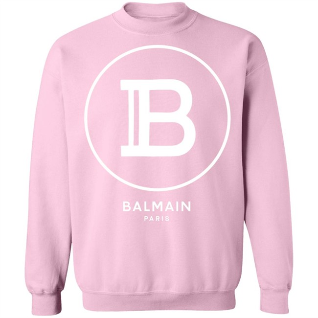 Lilac Balmain Paris Shirt Lilac T-shirt with white Balmain Paris logo Pink Shirt Lilac Balmain Paris Shirt Lilac T-shirt with white Balmain Paris logo Pink Shirt