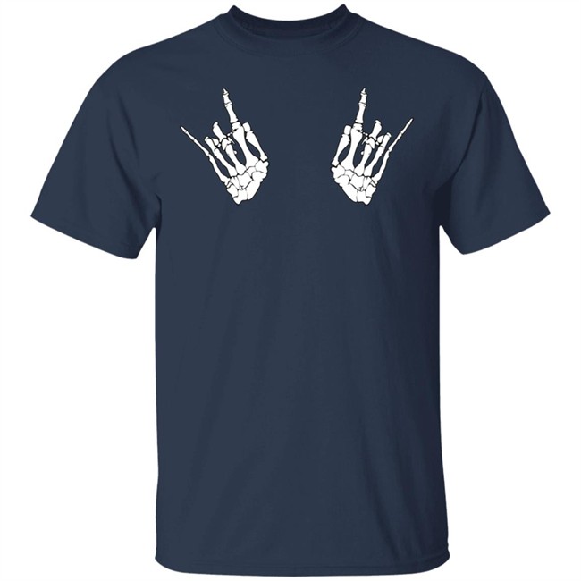 Katie Bony Funny Skeleton Hand Tee Shirt Katie Bony Funny Skeleton Hand Tee Shirt