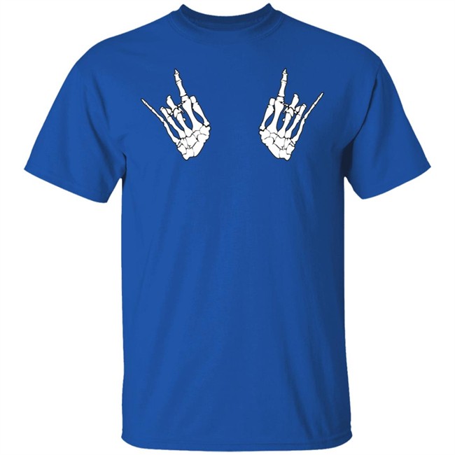 Katie Bony Funny Skeleton Hand Tee Shirt Katie Bony Funny Skeleton Hand Tee Shirt