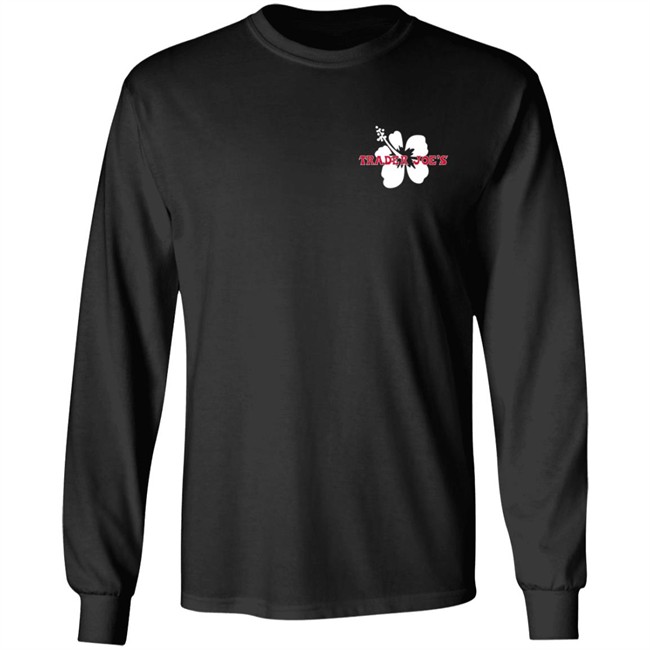 Limited Edition Trader Joe's Navy Pullover Hibiscus Hoodie Limited Edition Trader Joe's Navy Pullover Hibiscus Hoodie