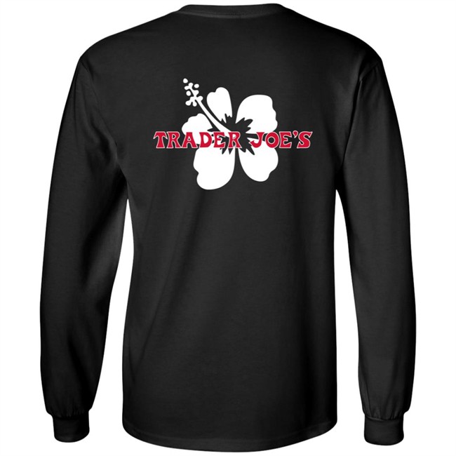Limited Edition Trader Joe's Navy Pullover Hibiscus Hoodie Limited Edition Trader Joe's Navy Pullover Hibiscus Hoodie