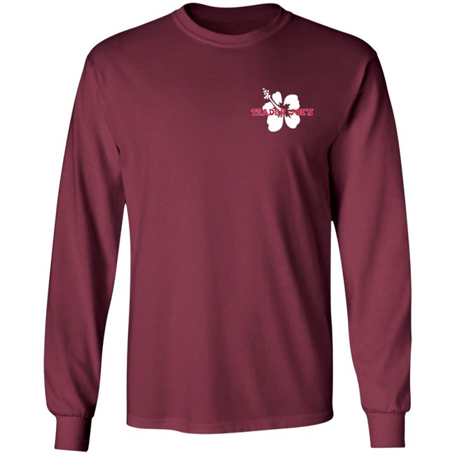Limited Edition Trader Joe's Navy Pullover Hibiscus Hoodie Limited Edition Trader Joe's Navy Pullover Hibiscus Hoodie