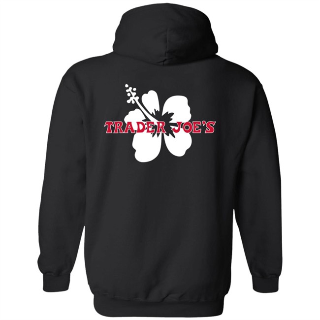Limited Edition Trader Joe's Navy Pullover Hibiscus Hoodie Limited Edition Trader Joe's Navy Pullover Hibiscus Hoodie
