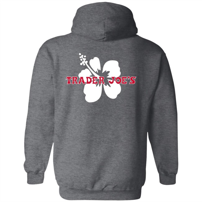 Limited Edition Trader Joe's Navy Pullover Hibiscus Hoodie Limited Edition Trader Joe's Navy Pullover Hibiscus Hoodie