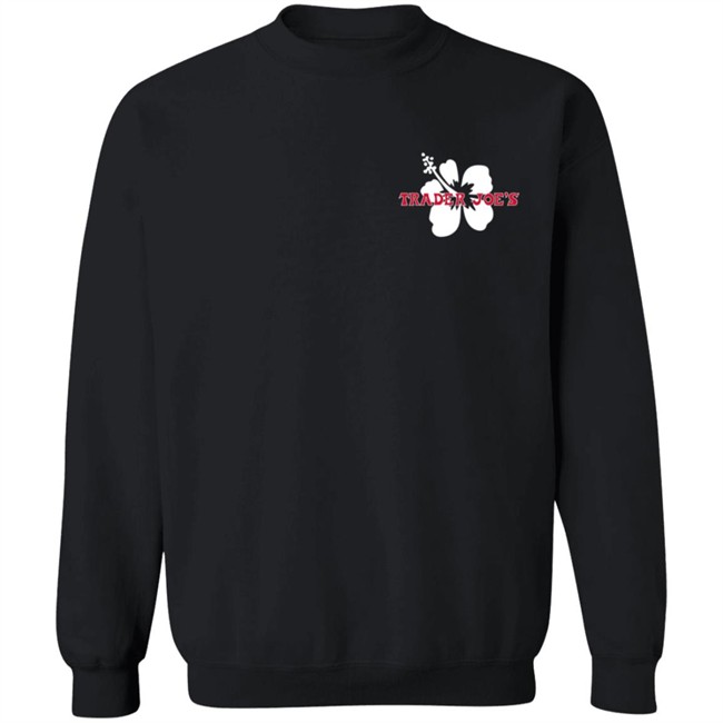 Limited Edition Trader Joe's Navy Pullover Hibiscus Hoodie Limited Edition Trader Joe's Navy Pullover Hibiscus Hoodie