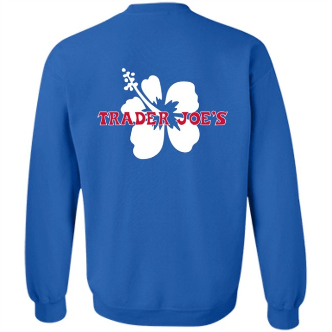 Limited Edition Trader Joe's Navy Pullover Hibiscus Hoodie Limited Edition Trader Joe's Navy Pullover Hibiscus Hoodie