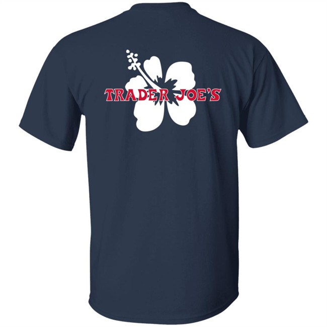 Limited Edition Trader Joe's Navy Pullover Hibiscus Hoodie Limited Edition Trader Joe's Navy Pullover Hibiscus Hoodie