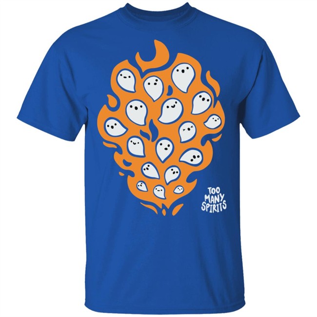 Watcher Too Many Spirits Ghosties Flame Tee Shirt Watcher Too Many Spirits Ghosties Flame Tee Shirt