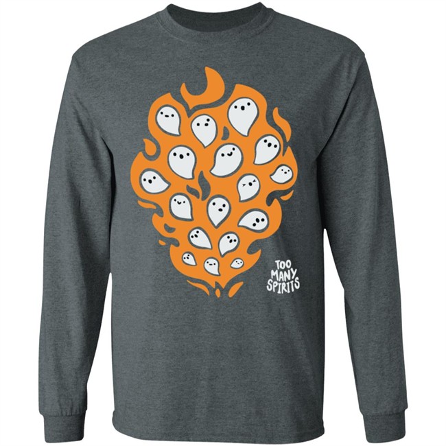 Watcher Too Many Spirits Ghosties Flame Tee Shirt Watcher Too Many Spirits Ghosties Flame Tee Shirt