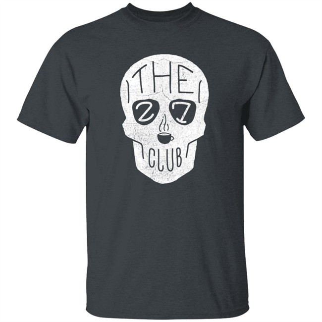 The 27 Club Coffee Skull Logo T Shirt