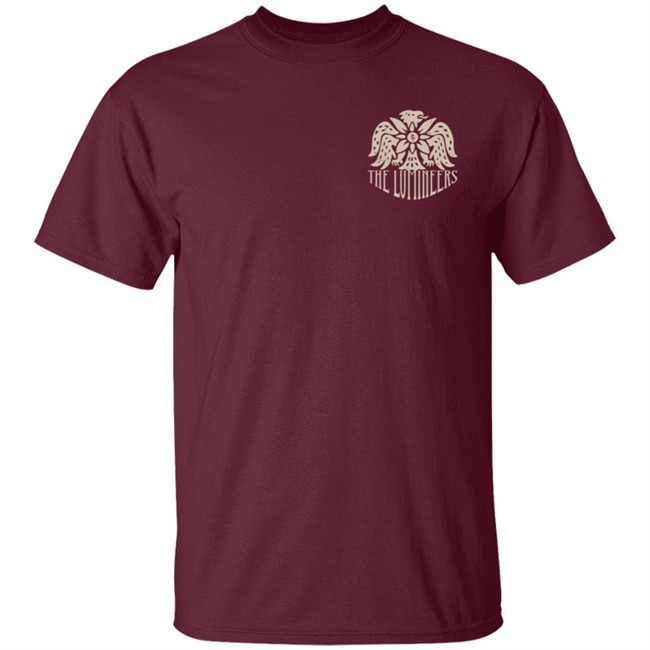 Lumineers Merch Soaring Eagle Crest Shirt Lumineers Merch Soaring Eagle Crest Shirt