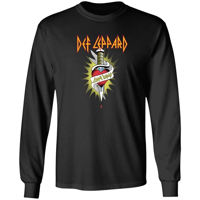 Def Leppard Love Bites Long Sleeve T Shirt Def Leppard Love Bites Long Sleeve T Shirt