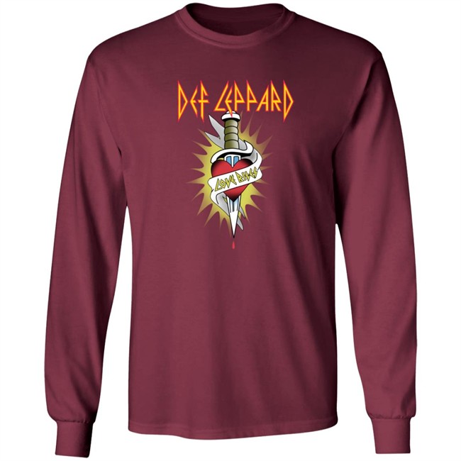 Def Leppard Love Bites Long Sleeve T Shirt Def Leppard Love Bites Long Sleeve T Shirt