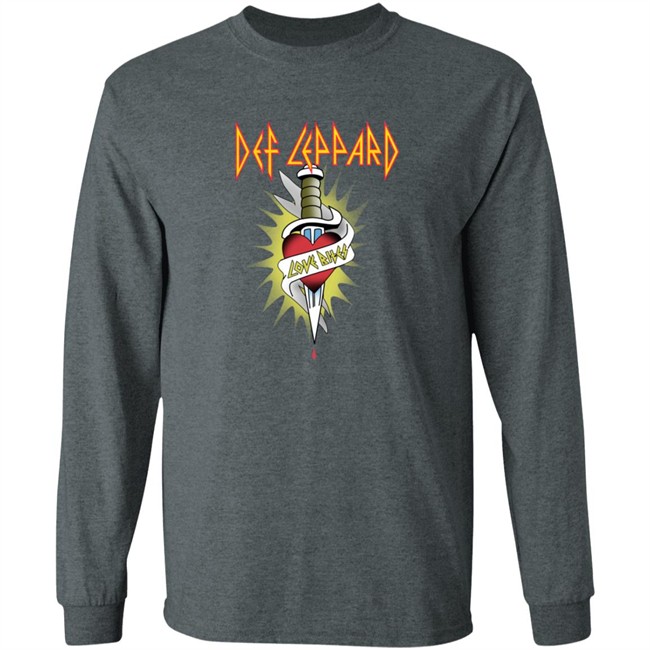 Def Leppard Love Bites Long Sleeve T Shirt Def Leppard Love Bites Long Sleeve T Shirt