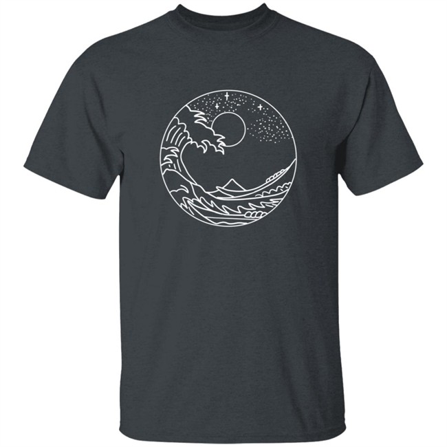 The Great Wave Off Kanagawa Minimal Line Art Nature Gift T Shirt The Great Wave Off Kanagawa Minimal Line Art Nature Gift T Shirt