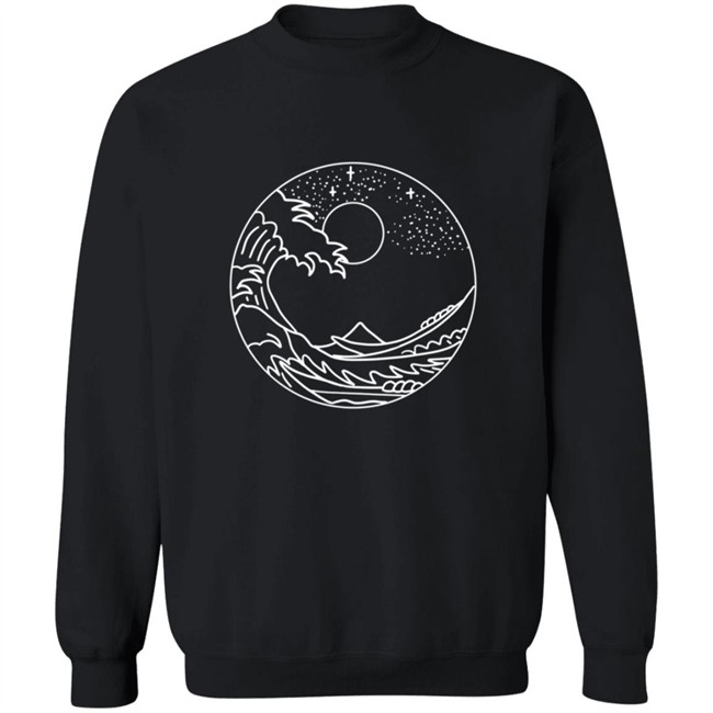 The Great Wave Off Kanagawa Minimal Line Art Nature Gift T Shirt The Great Wave Off Kanagawa Minimal Line Art Nature Gift T Shirt