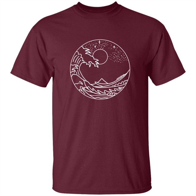 The Great Wave Off Kanagawa Minimal Line Art Nature Gift T Shirt The Great Wave Off Kanagawa Minimal Line Art Nature Gift T Shirt