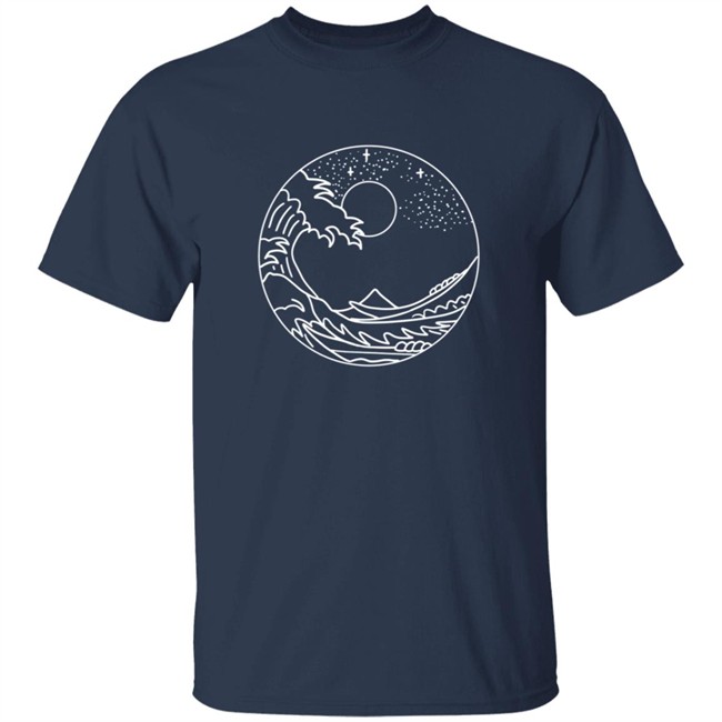 The Great Wave Off Kanagawa Minimal Line Art Nature Gift T Shirt The Great Wave Off Kanagawa Minimal Line Art Nature Gift T Shirt