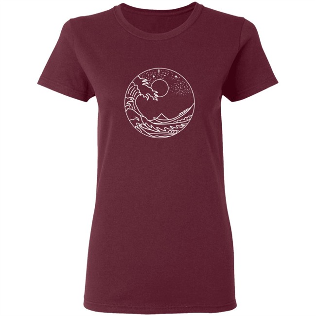 The Great Wave Off Kanagawa Minimal Line Art Nature Gift T Shirt The Great Wave Off Kanagawa Minimal Line Art Nature Gift T Shirt