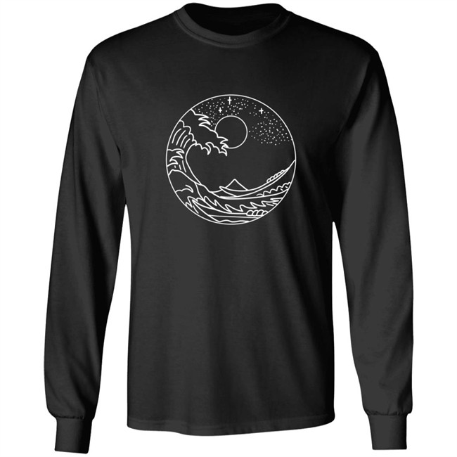 The Great Wave Off Kanagawa Minimal Line Art Nature Gift T Shirt The Great Wave Off Kanagawa Minimal Line Art Nature Gift T Shirt