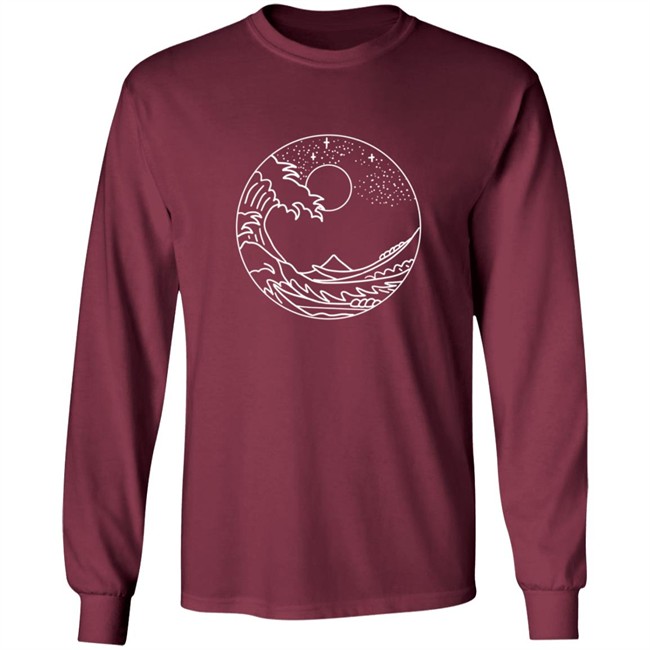 The Great Wave Off Kanagawa Minimal Line Art Nature Gift T Shirt The Great Wave Off Kanagawa Minimal Line Art Nature Gift T Shirt