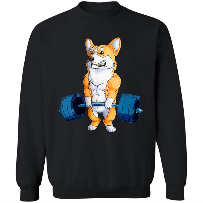 Aliceson And Lee Dog Fitness Day CrewNeck Sweatshirt Aliceson And Lee Dog Fitness Day CrewNeck Sweatshirt
