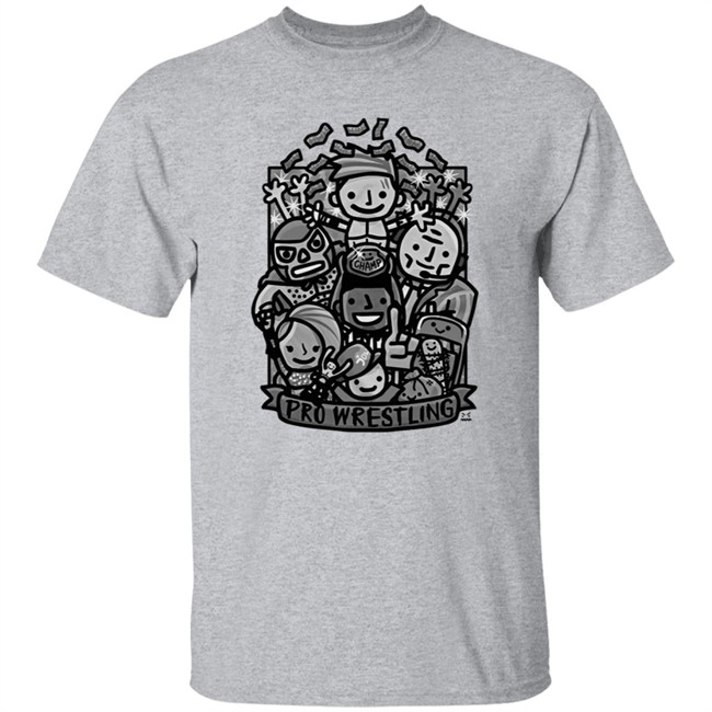 Ofooro Pro Wrestling Black And White Shirt
