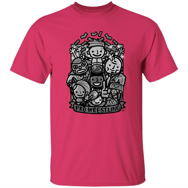 Ofooro Pro Wrestling Black And White Shirt Ofooro Pro Wrestling Black And White Shirt