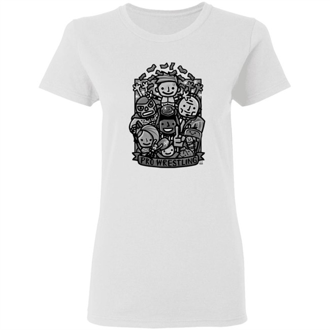 Ofooro Pro Wrestling Black And White Shirt Ofooro Pro Wrestling Black And White Shirt