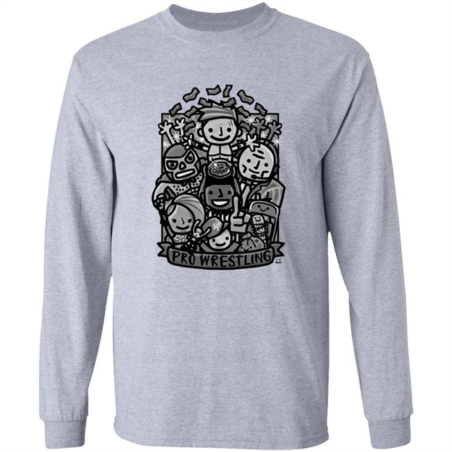 Ofooro Pro Wrestling Black And White Shirt Ofooro Pro Wrestling Black And White Shirt