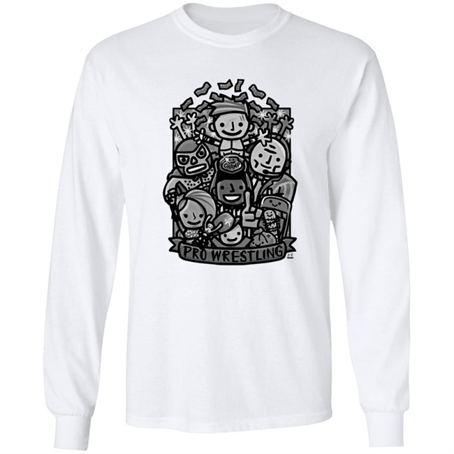 Ofooro Pro Wrestling Black And White Shirt Ofooro Pro Wrestling Black And White Shirt