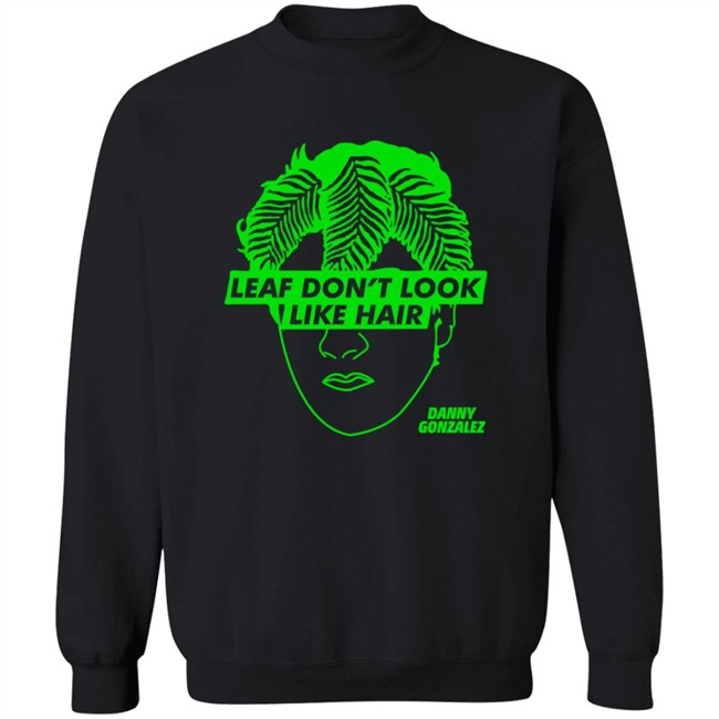 Leaf Don't Look Like Hair Black Tee Leaf Don't Look Like Hair Black Tee