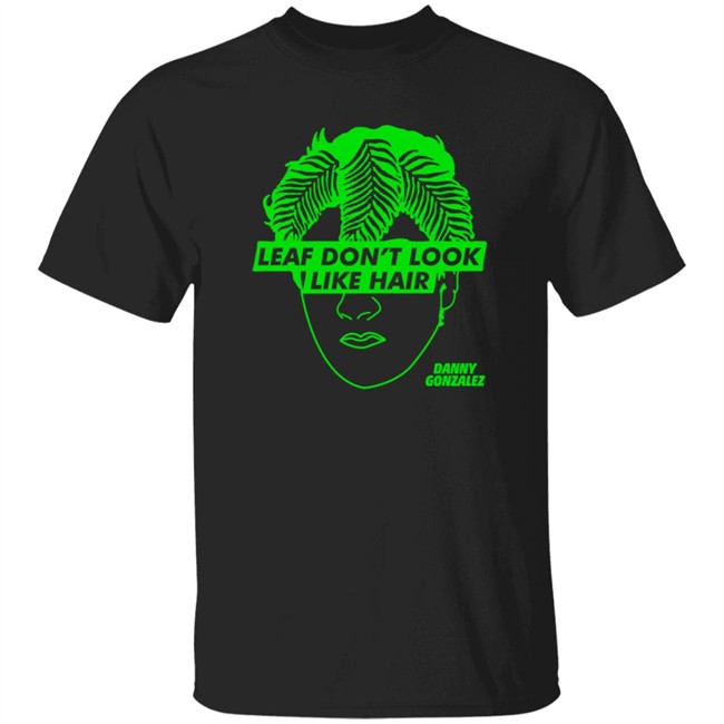 Leaf Don't Look Like Hair Black Tee