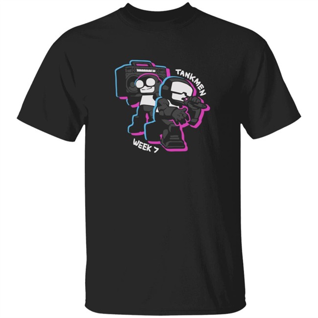 Limited Edition Sharkrobot Merch Friday Night Funkin Tankmen Shirt
