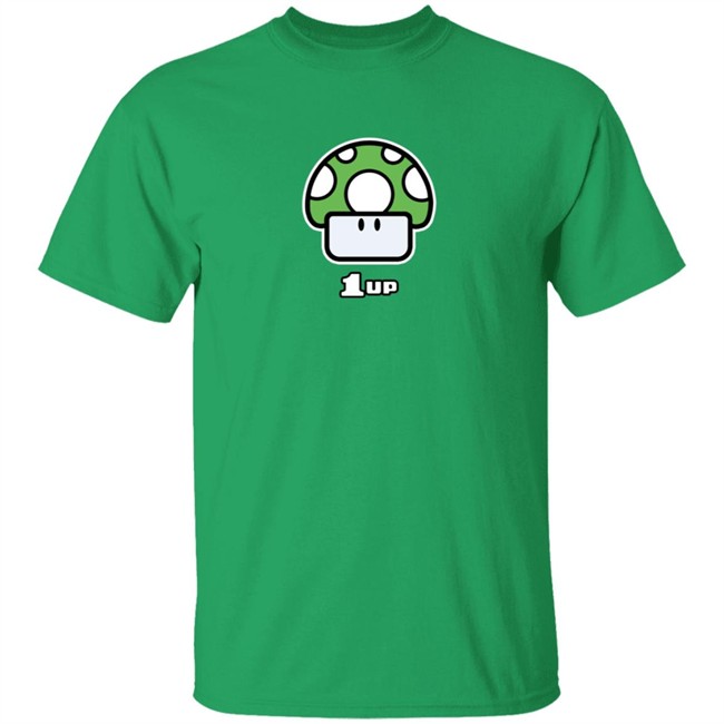 RebelTaxi Super Mario 1Up One Up Extra Life Shirt