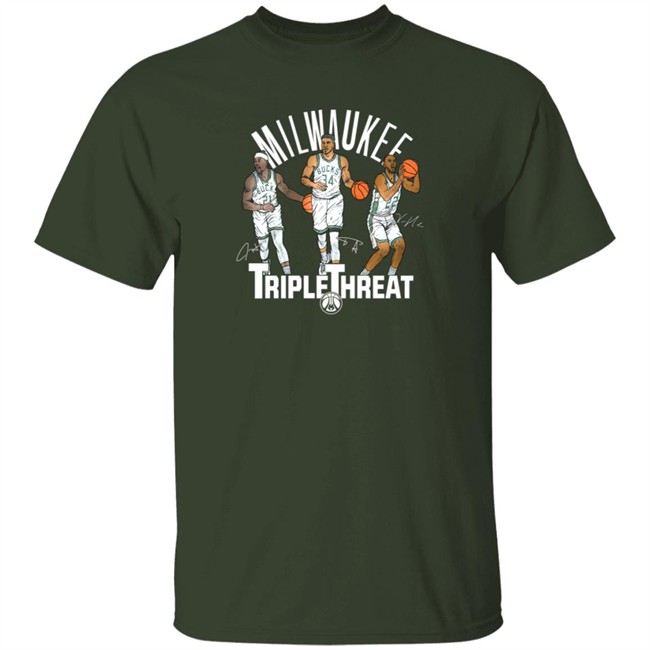 Milwaukee Bucks Bucks Triple Threat Giannis Middleton Holiday Shirt