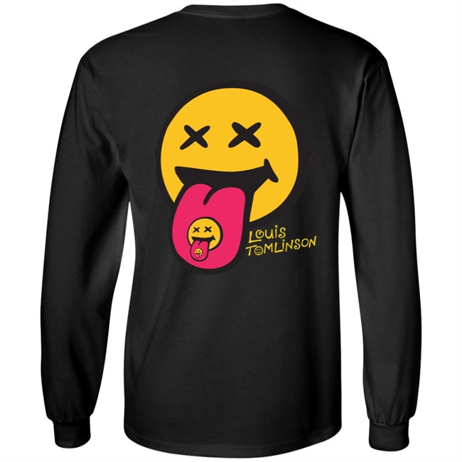 Louis Tomlinson Merch Black Summer Smiley Tee Shirt Louis Tomlinson Merch Black Summer Smiley Tee Shirt