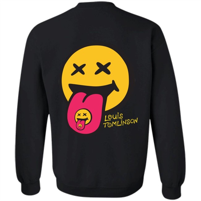 Louis Tomlinson Merch Black Summer Smiley Tee Shirt Louis Tomlinson Merch Black Summer Smiley Tee Shirt