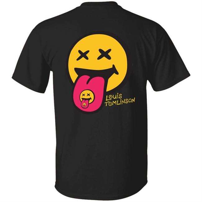Louis Tomlinson Merch Black Summer Smiley Tee Shirt Louis Tomlinson Merch Black Summer Smiley Tee Shirt