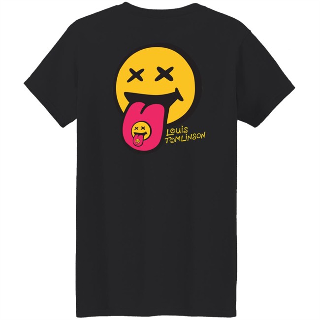 Louis Tomlinson Merch Black Summer Smiley Tee Shirt Louis Tomlinson Merch Black Summer Smiley Tee Shirt