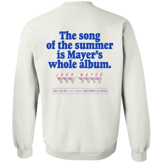 John Mayer Store Merch Sob Rock Universe Billboard - Song of the Summer Is Mayer’s Whole Album Tee Shirt John Mayer Store Merch Sob Rock Universe Billboard - Song of the Summer Is Mayer’s Whole Album Tee Shirt