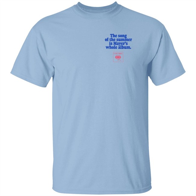 John Mayer Store Merch Sob Rock Universe Billboard - Song of the Summer Is Mayer’s Whole Album Tee Shirt John Mayer Store Merch Sob Rock Universe Billboard - Song of the Summer Is Mayer’s Whole Album Tee Shirt