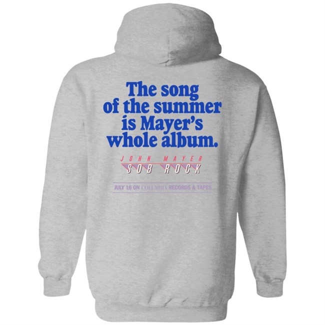 John Mayer Store Merch Sob Rock Universe Billboard - Song of the Summer Is Mayer’s Whole Album Tee Shirt John Mayer Store Merch Sob Rock Universe Billboard - Song of the Summer Is Mayer’s Whole Album Tee Shirt