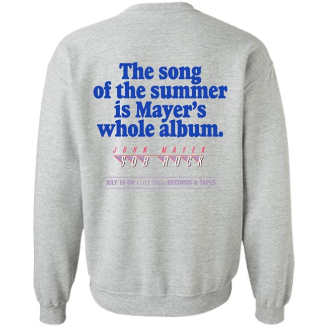 John Mayer Store Merch Sob Rock Universe Billboard - Song of the Summer Is Mayer’s Whole Album Tee Shirt John Mayer Store Merch Sob Rock Universe Billboard - Song of the Summer Is Mayer’s Whole Album Tee Shirt